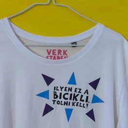   Ilyen ez a bicikli, tolni kell! - férfi / uniszex biopamut póló