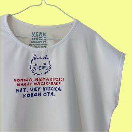 Mióta képzeli magát macskának? free-size női póló