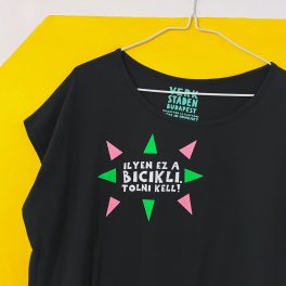 Ilyen ez a bicikli, tolni kell! - free-size női póló