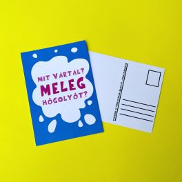 Mit vártál? Meleg hógolyót? képeslap